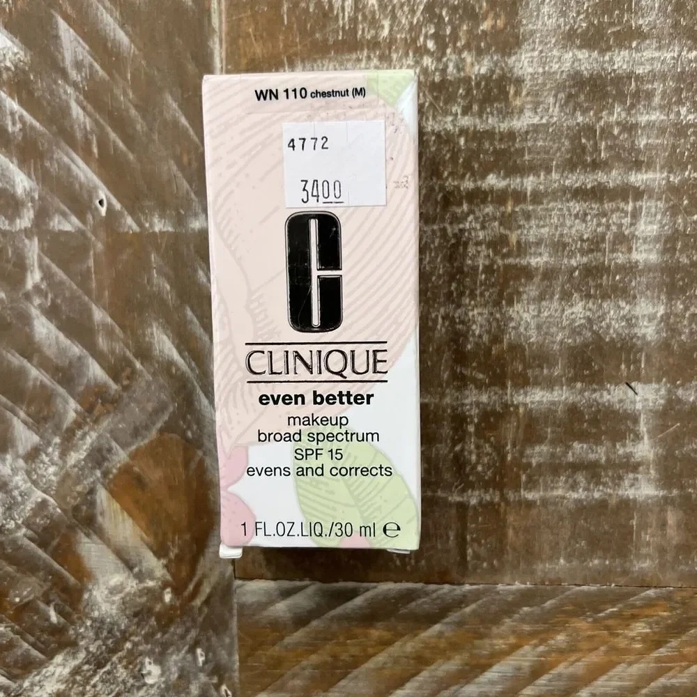 Clinique Even Better Makeup‎ SPF15 Foundation WN 110 Chestnut (M) 1oz NIB
